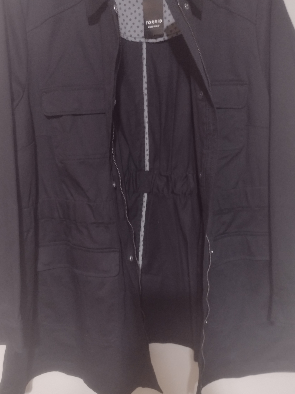 Torrid Black Twill Coat Size 5 NWT - Picture 11 of 13